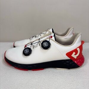 G/Fore G/Drive Golf Shoes‎ Men's 9 Snow White Red Dial Cable Lace G4MF21EF32